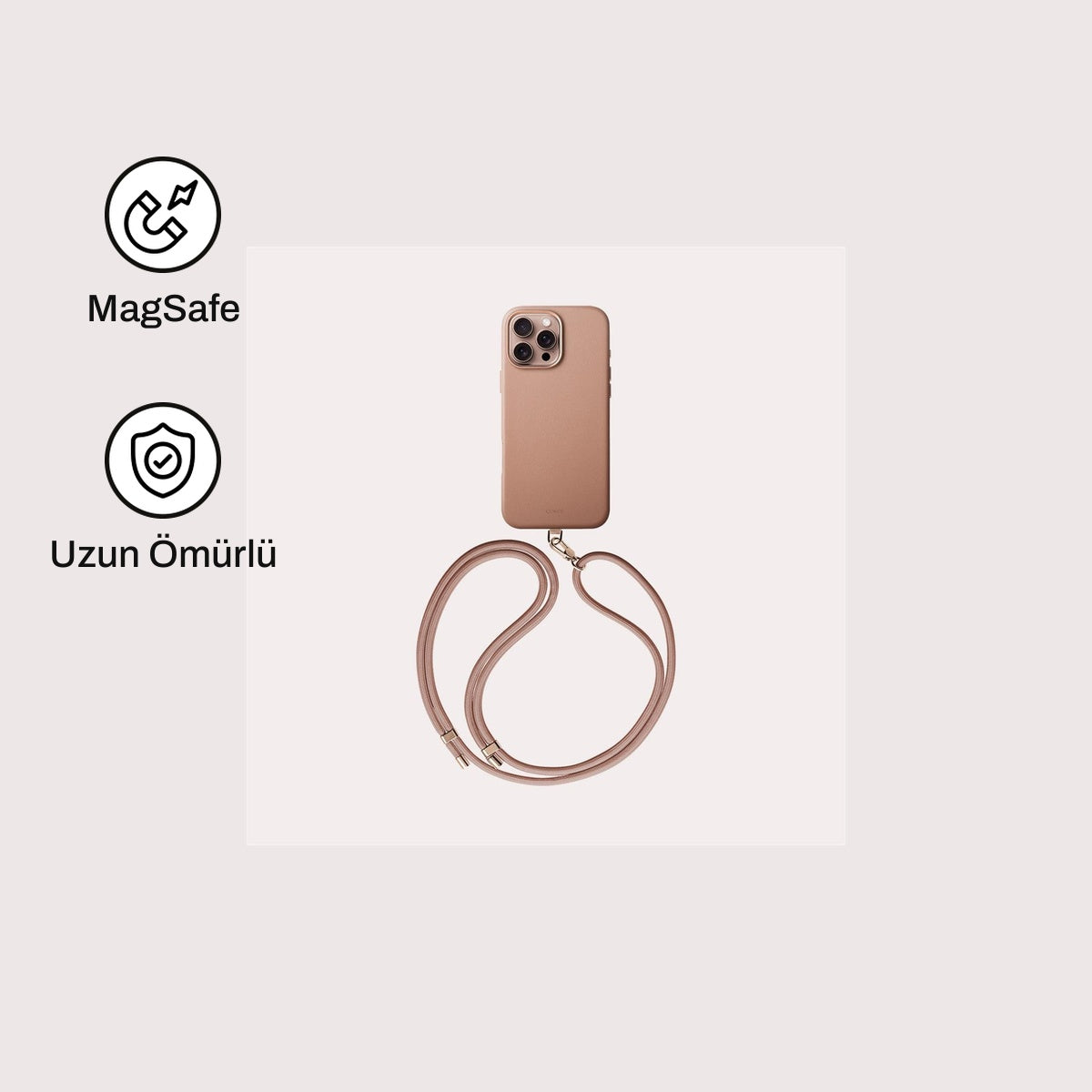 iPhone 16 Pro ile Uyumlu Coehl MagSafe Destekli Askı İpli Muse Telefon Kılıfı | bastcase