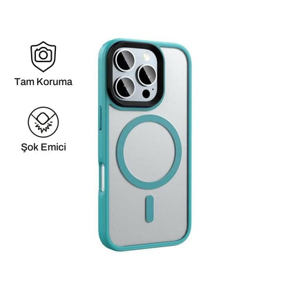 iPhone 16 Pro ile Uyumlu Mat Bold Telefon Kılıfı