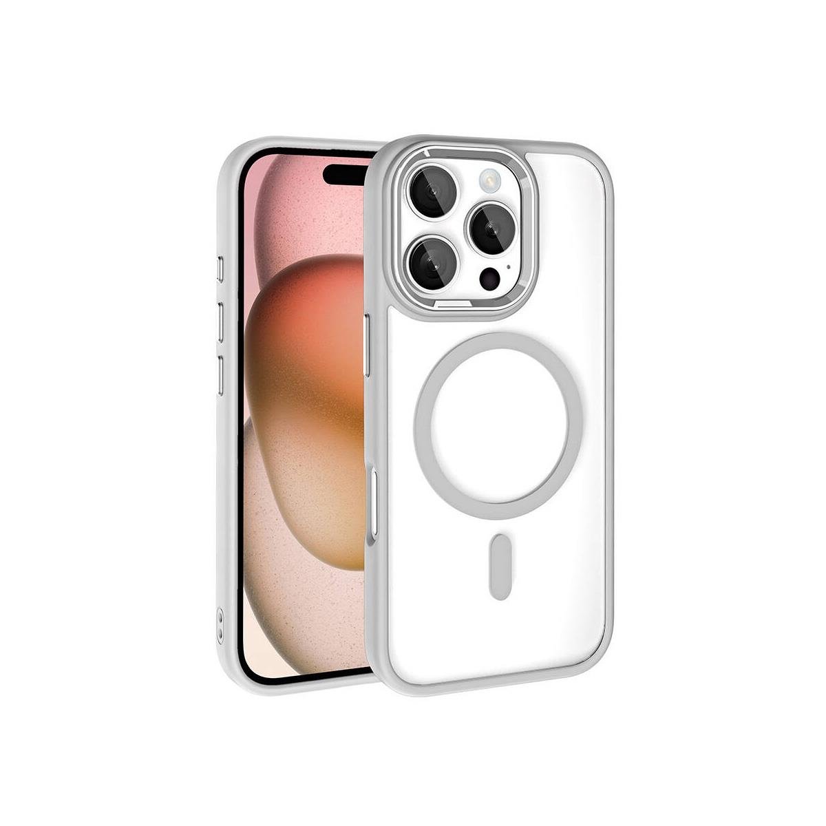 iPhone 16 Pro Max Bold Telefon Kılıfı - Beyaz Titanyum | bastcase - Arka Yüzey Detayı
