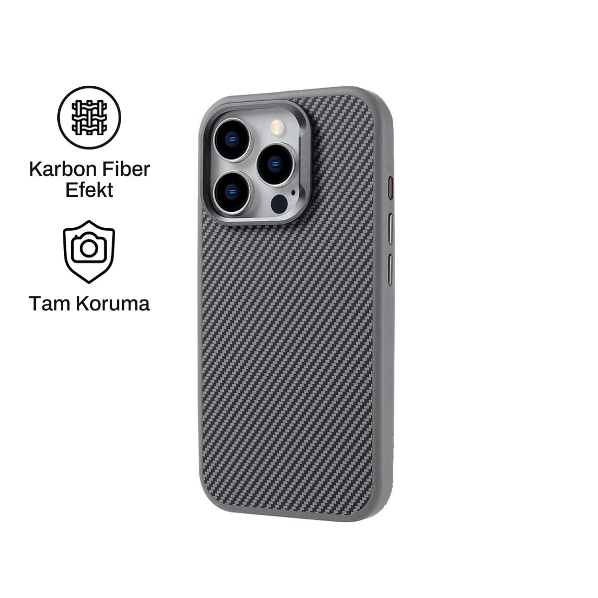 iPhone 16 Pro Max ile Uyumlu Carbon Telefon Kılıfı | bastcase