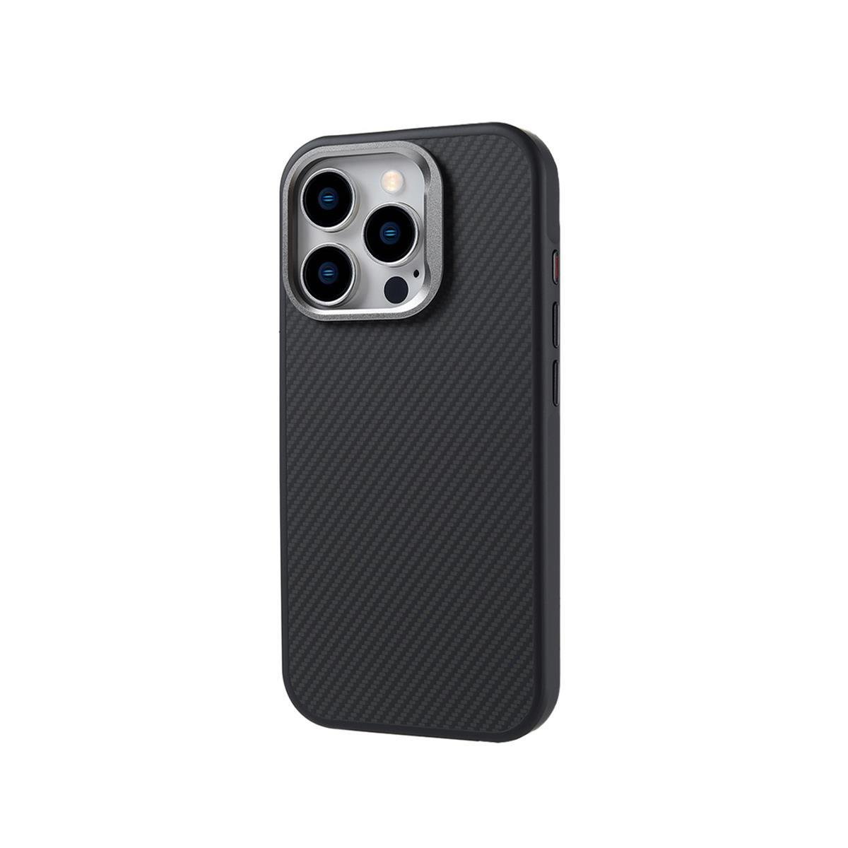 iPhone 16 Pro Max Carbon Telefon Kılıfı - Heavy Carbon Siyah | bastcase - Ön Yüzey Görünümü