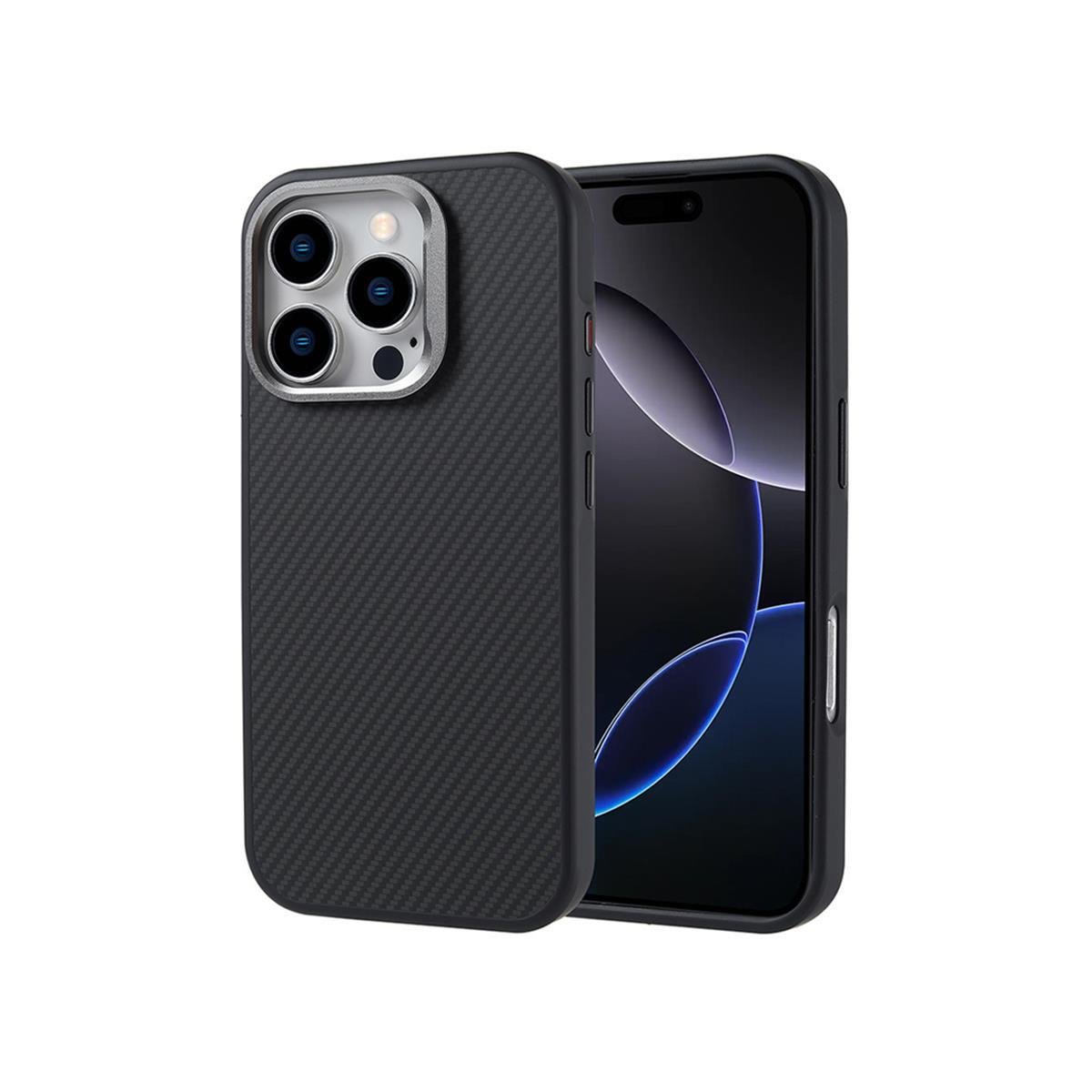 iPhone 16 Pro Max Carbon Telefon Kılıfı - Heavy Carbon Siyah | bastcase - Yan Profil İnceliği
