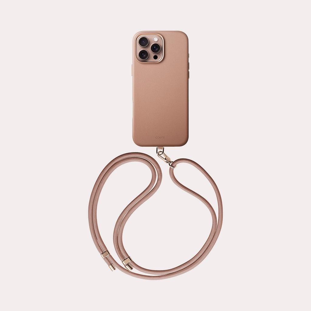 iPhone 16 Pro Max Coehl MagSafe Destekli Askı İpli Muse Telefon Kılıfı - Kum Pembe | bastcase - Ön Yüzey Görünümü