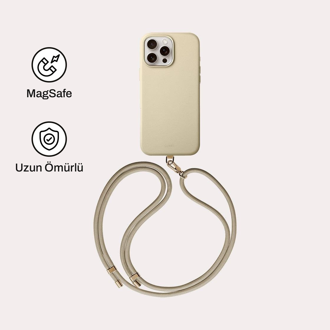 iPhone 16 Pro Max ile Uyumlu Coehl MagSafe Destekli Askı İpli Muse Telefon Kılıfı | bastcase