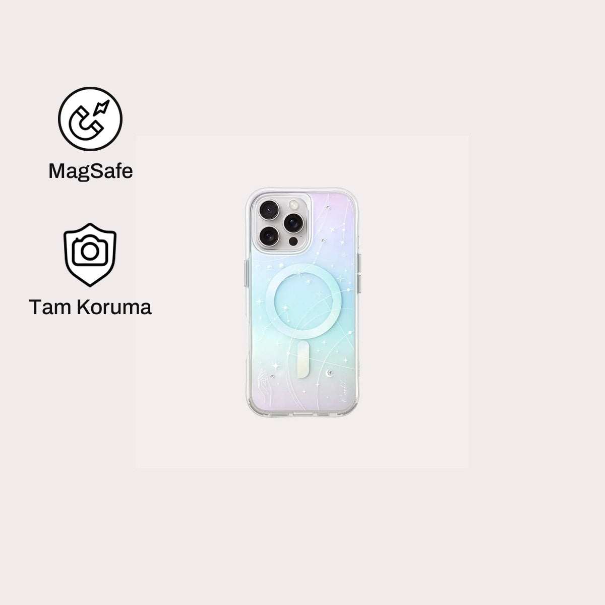iPhone 16 Pro Max ile Uyumlu Coehl MagSafe Destekli Celest Telefon Kılıfı | bastcase