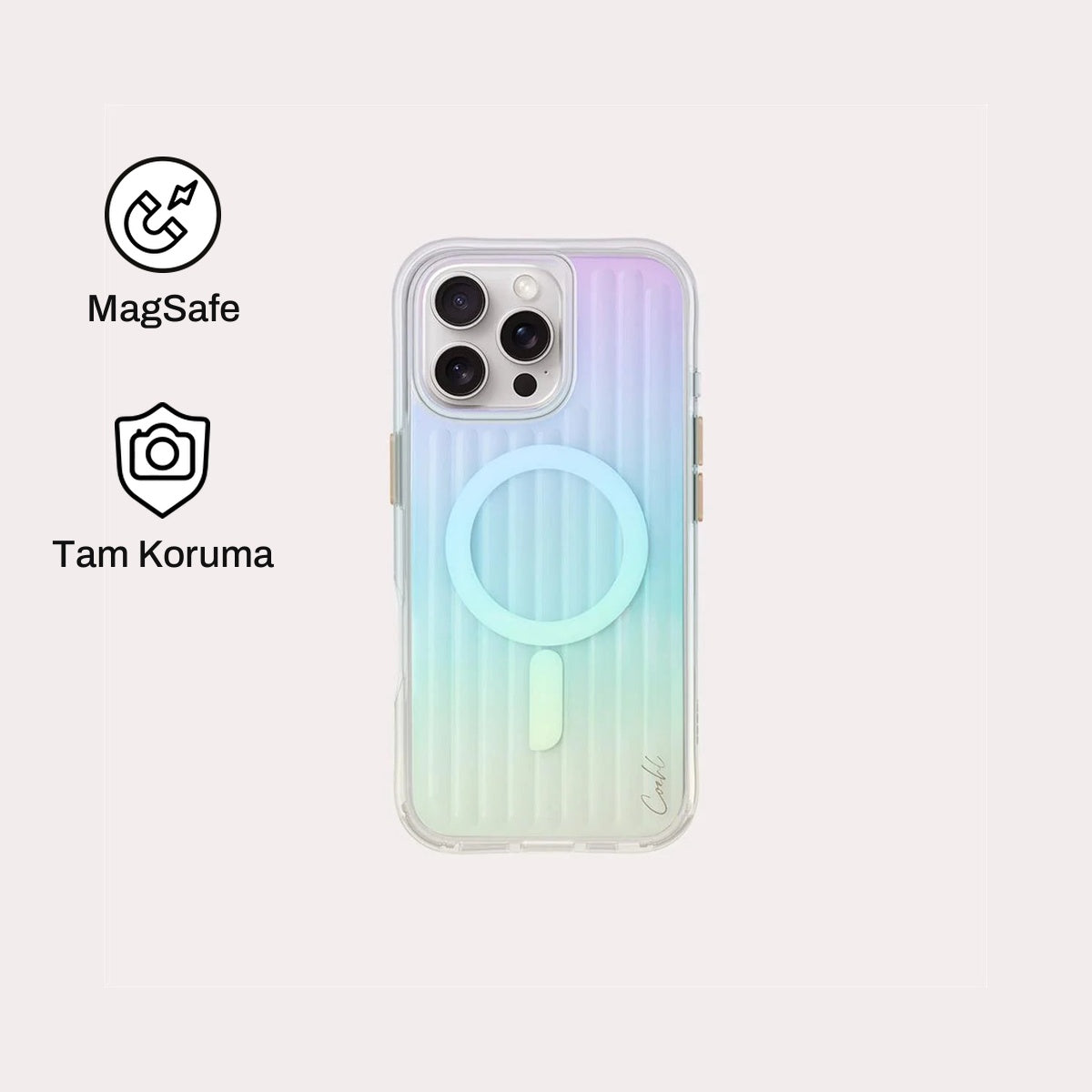 iPhone 16 Pro Max ile Uyumlu Coehl MagSafe Destekli Linear Telefon Kılıfı | bastcase