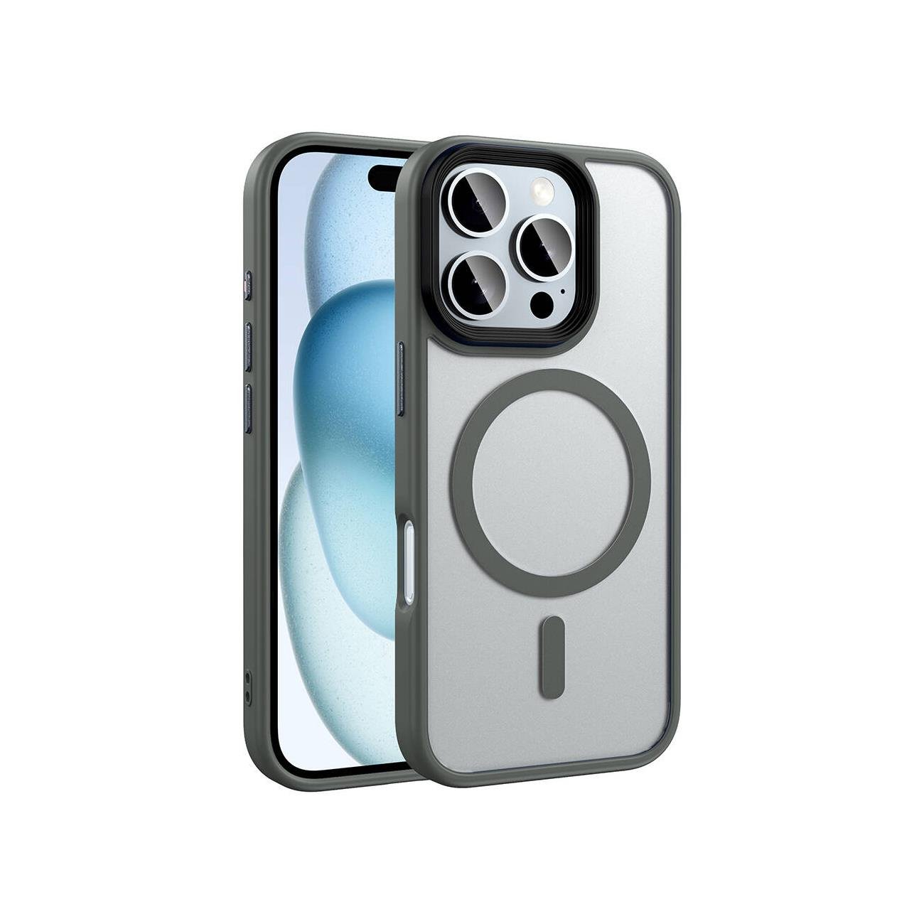 iPhone 16 Pro Max Mat Bold Telefon Kılıfı - Antrasit | bastcase - Ön Yüzey Görünümü