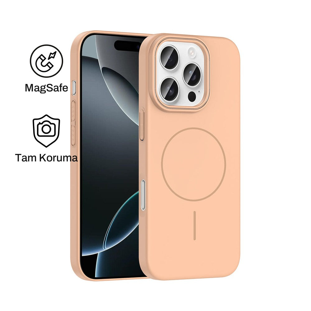iPhone 16 Pro Max Raye Sert Telefon Kılıfı - Desert Titanyum | bastcase - Ön ve Arka Görünüm