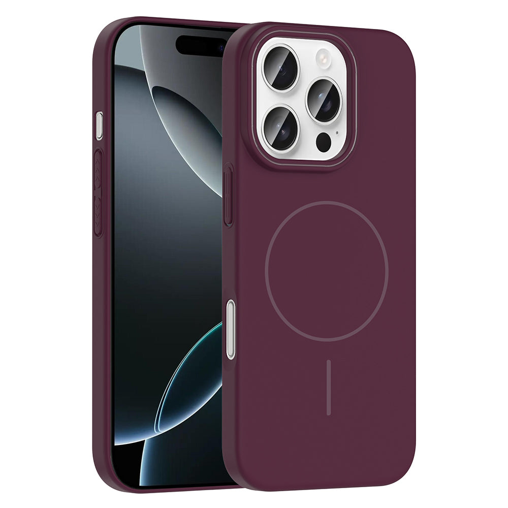 iPhone 16 Pro Max Raye Sert Telefon Kılıfı - Mürdüm | bastcase - Ön ve Arka Görünüm