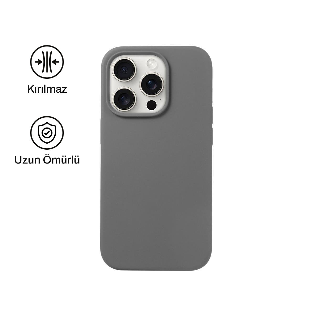 iPhone 16 Pro Max ile Uyumlu Silikon Lansman Telefon Kılıfı | bastcase