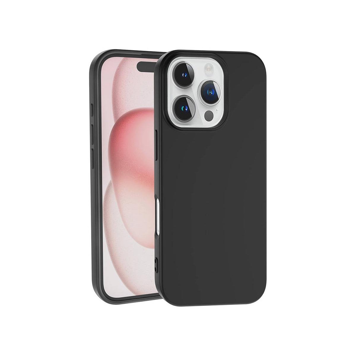 iPhone 16 Pro Max Silikon Lansman Telefon Kılıfı - Siyah | bastcase - Arka Yüzey Detayı