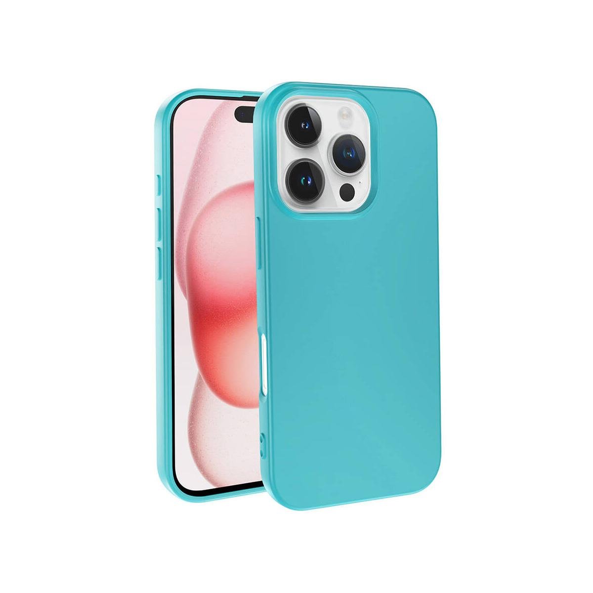 iPhone 16 Pro Max Silikon Lansman Telefon Kılıfı - Turkuaz | bastcase - Ön Yüzey Görünümü