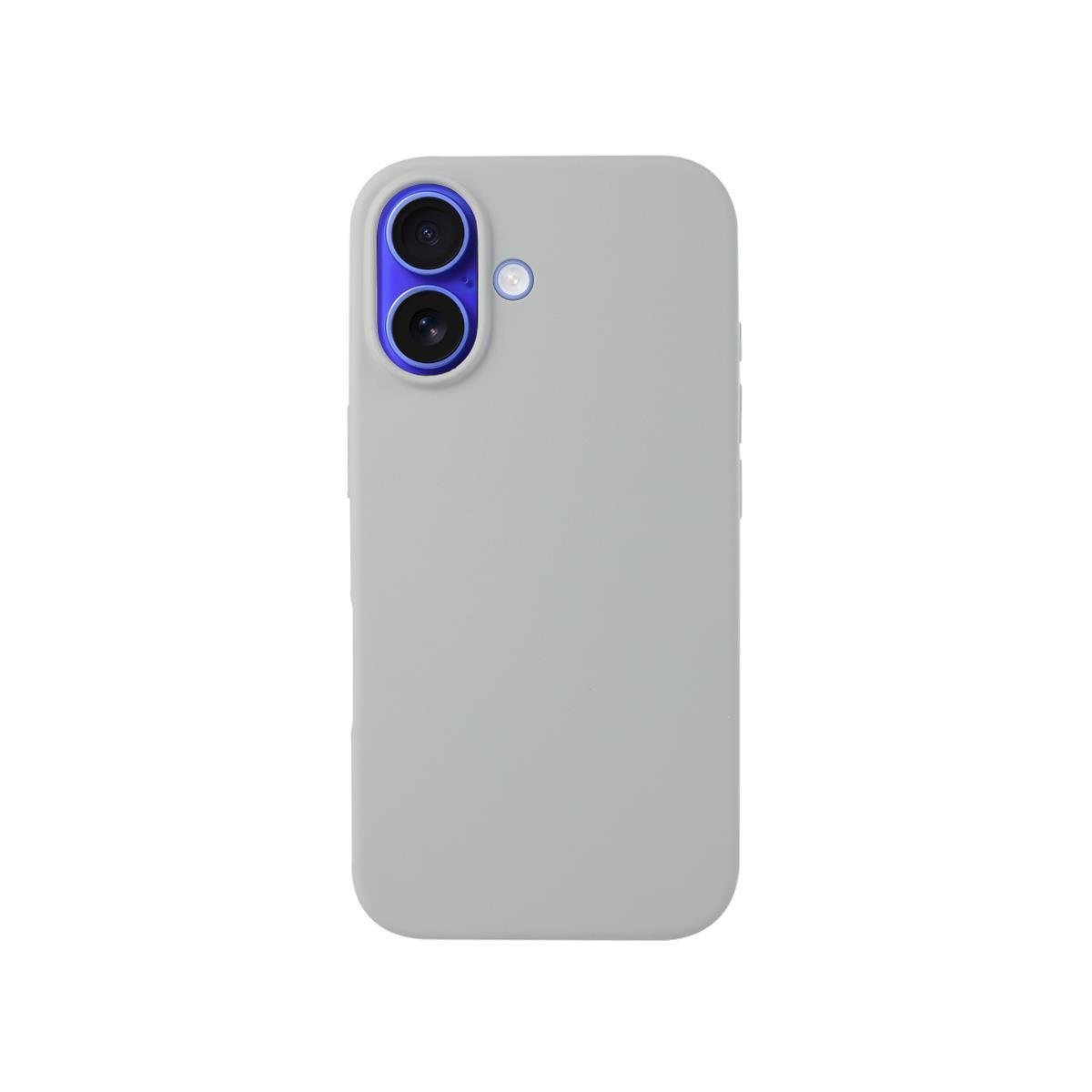 iPhone 16 Silikon Lansman Telefon Kılıfı - Beyaz Titanyum | bastcase - Ön Yüzey Görünümü