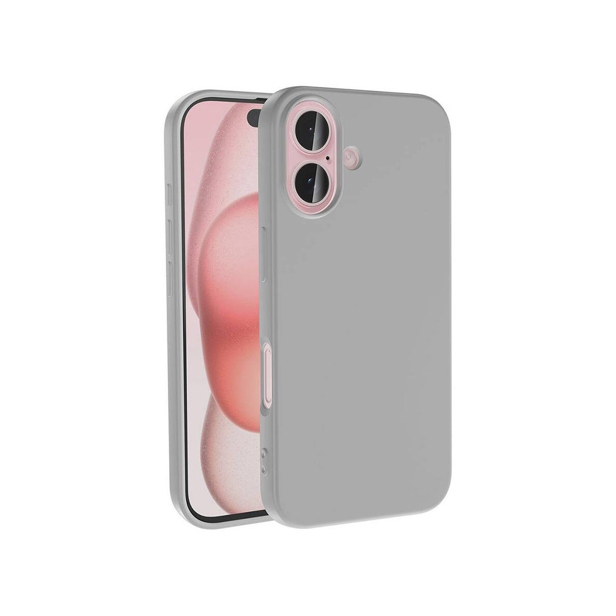 iPhone 16 Silikon Lansman Telefon Kılıfı - Beyaz Titanyum | bastcase - Yan Profil İnceliği