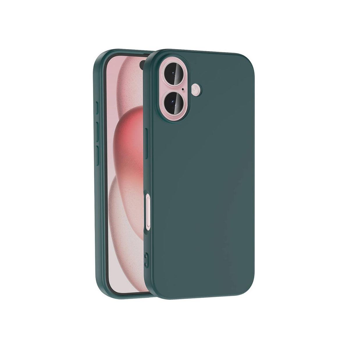 iPhone 16 Silikon Lansman Telefon Kılıfı - Pudra | bastcase - Arka Yüzey Detayı