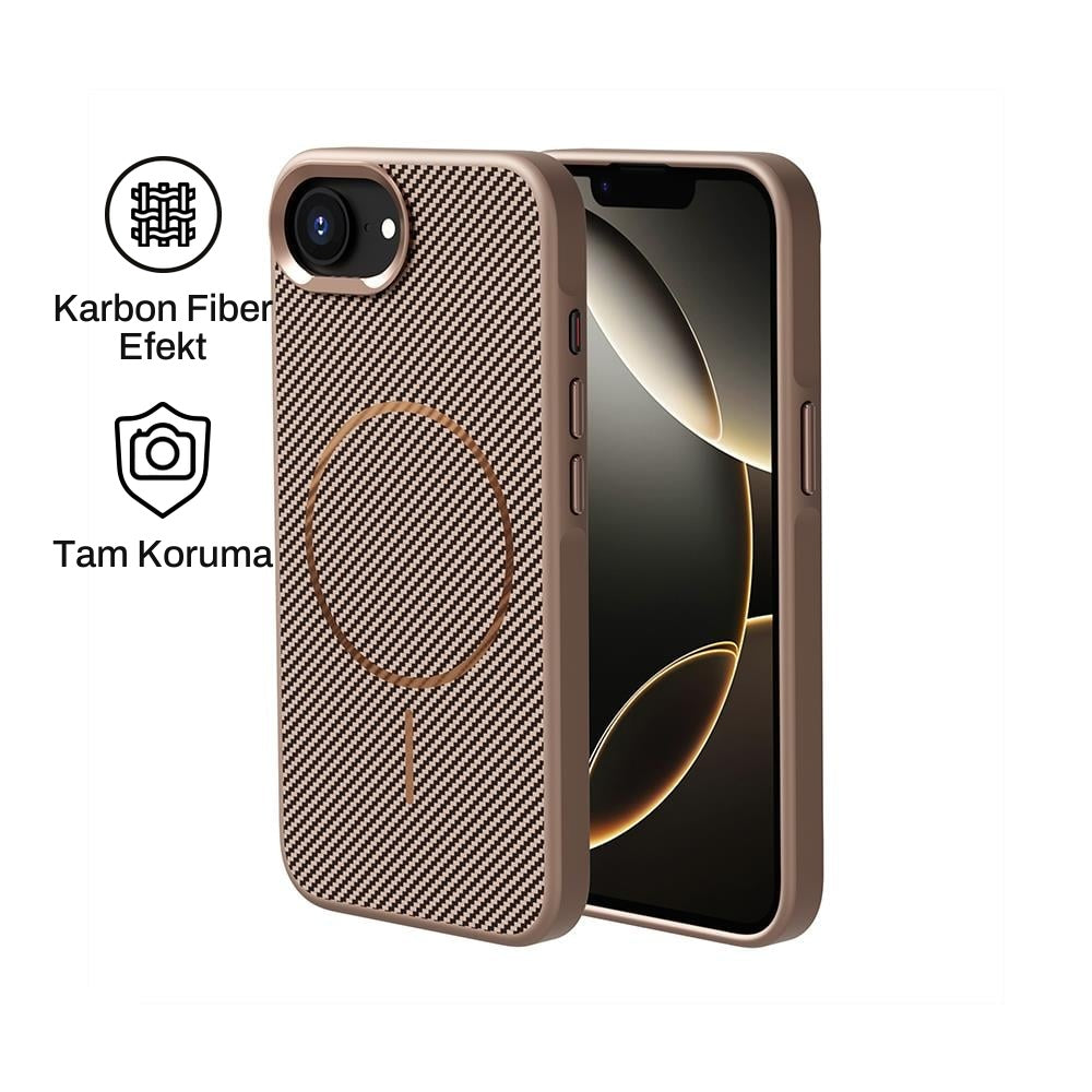iPhone 16e ile Uyumlu Carbon Telefon Kılıfı | bastcase