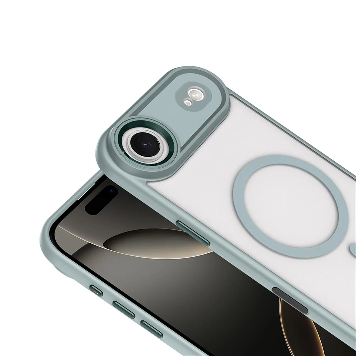 iPhone 17 Air Bold Telefon Kılıfı - Buz Yeşil | bastcase - Arka Yüzey Detayı