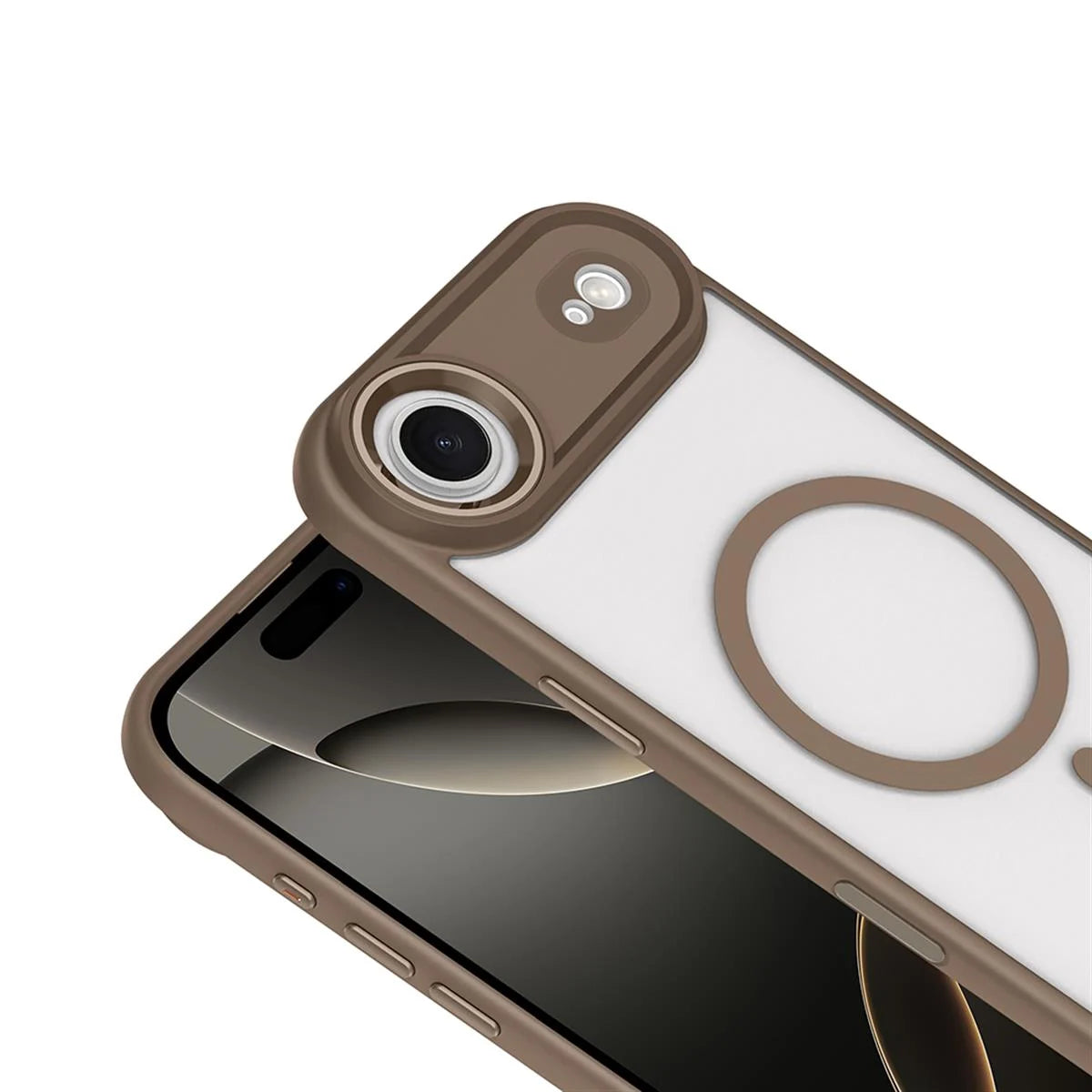 iPhone 17 Air Bold Telefon Kılıfı - Çöl Titanyum | bastcase - Arka Yüzey Detayı