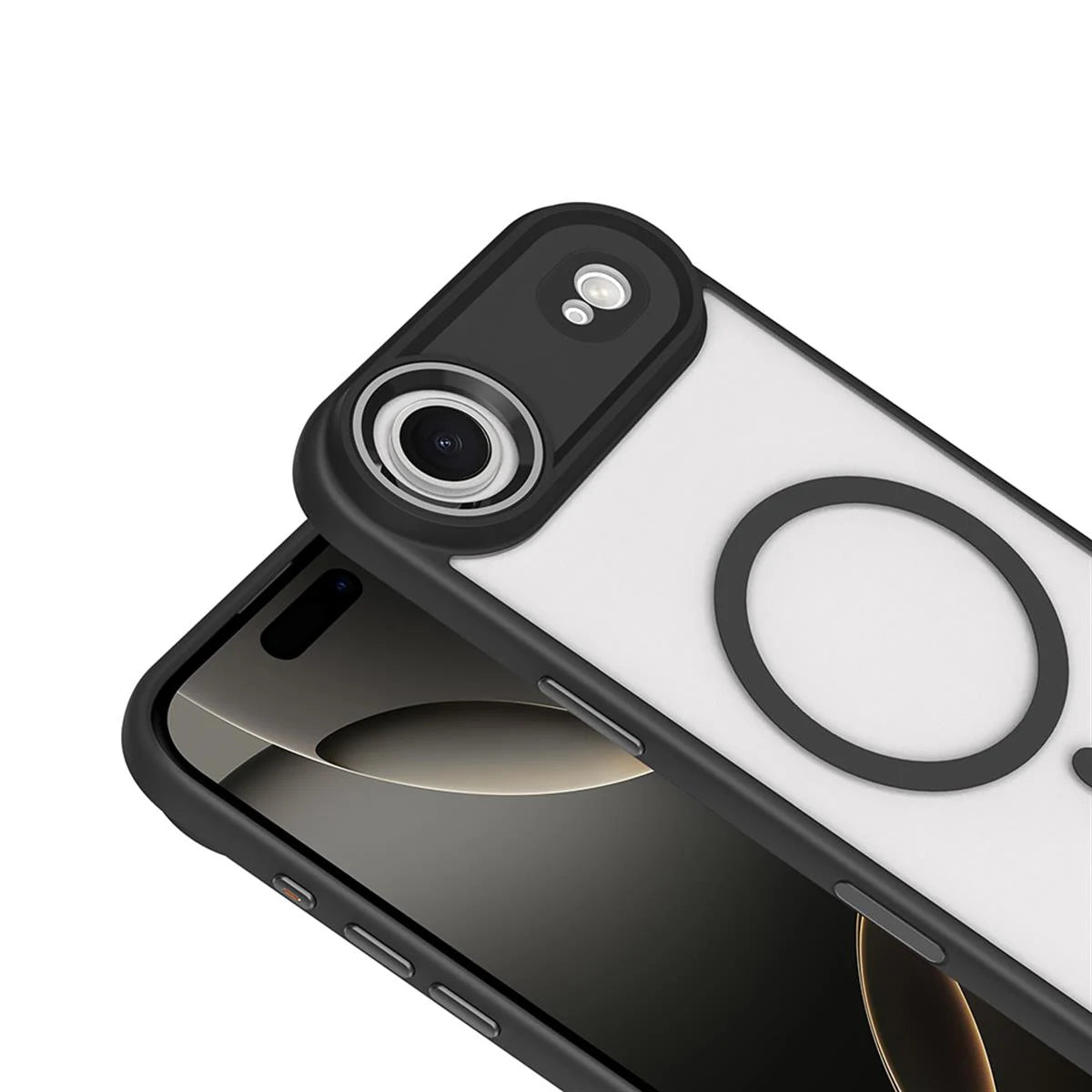 iPhone 17 Air Bold Telefon Kılıfı - Siyah | bastcase - Arka Yüzey Detayı