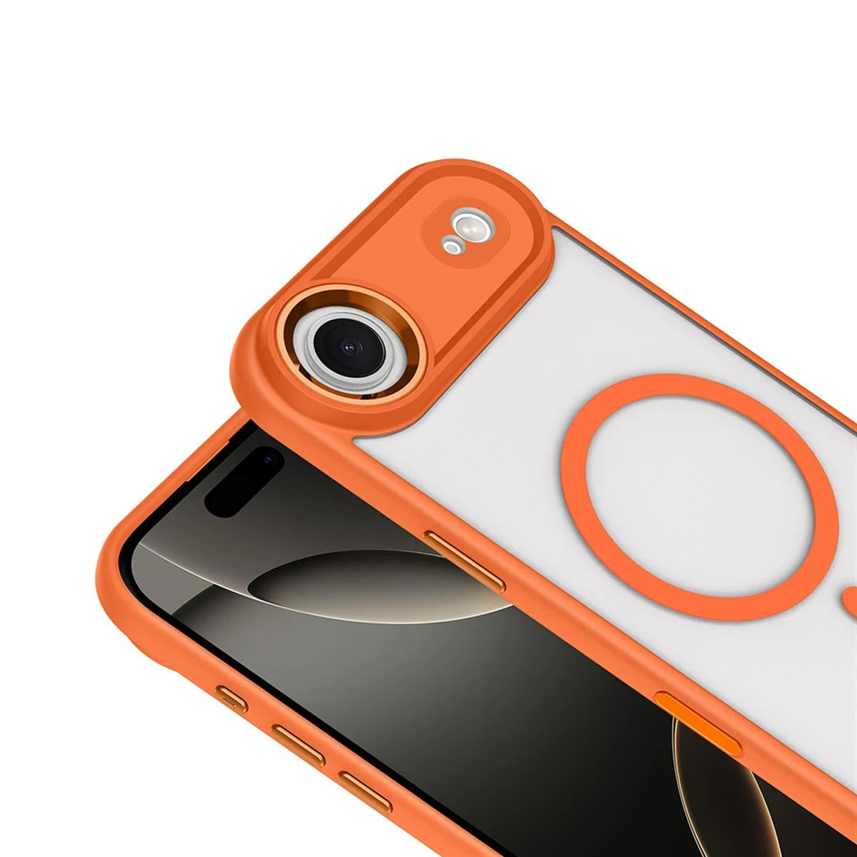 iPhone 17 Air Bold Telefon Kılıfı - Turuncu | bastcase - Arka Yüzey Detayı