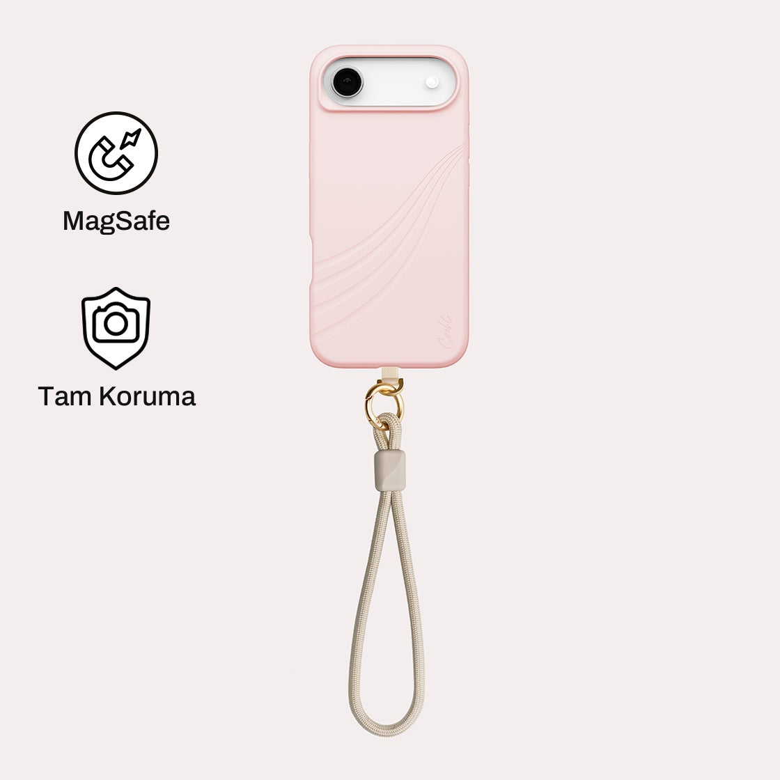 iPhone 17 Air ile Uyumlu Coehl MagSafe Destekli Serina Telefon Kılıfı - Pembe | bastcase