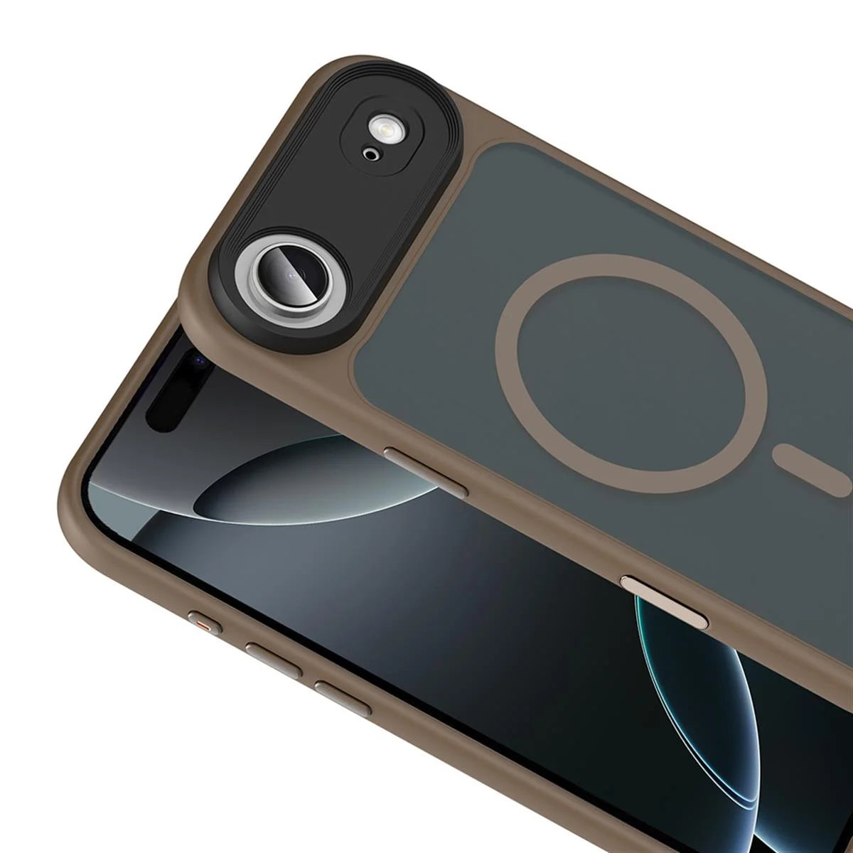 iPhone 17 Air Mat Bold Telefon Kılıfı - Çöl Titanyum | bastcase - Arka Yüzey Detayı