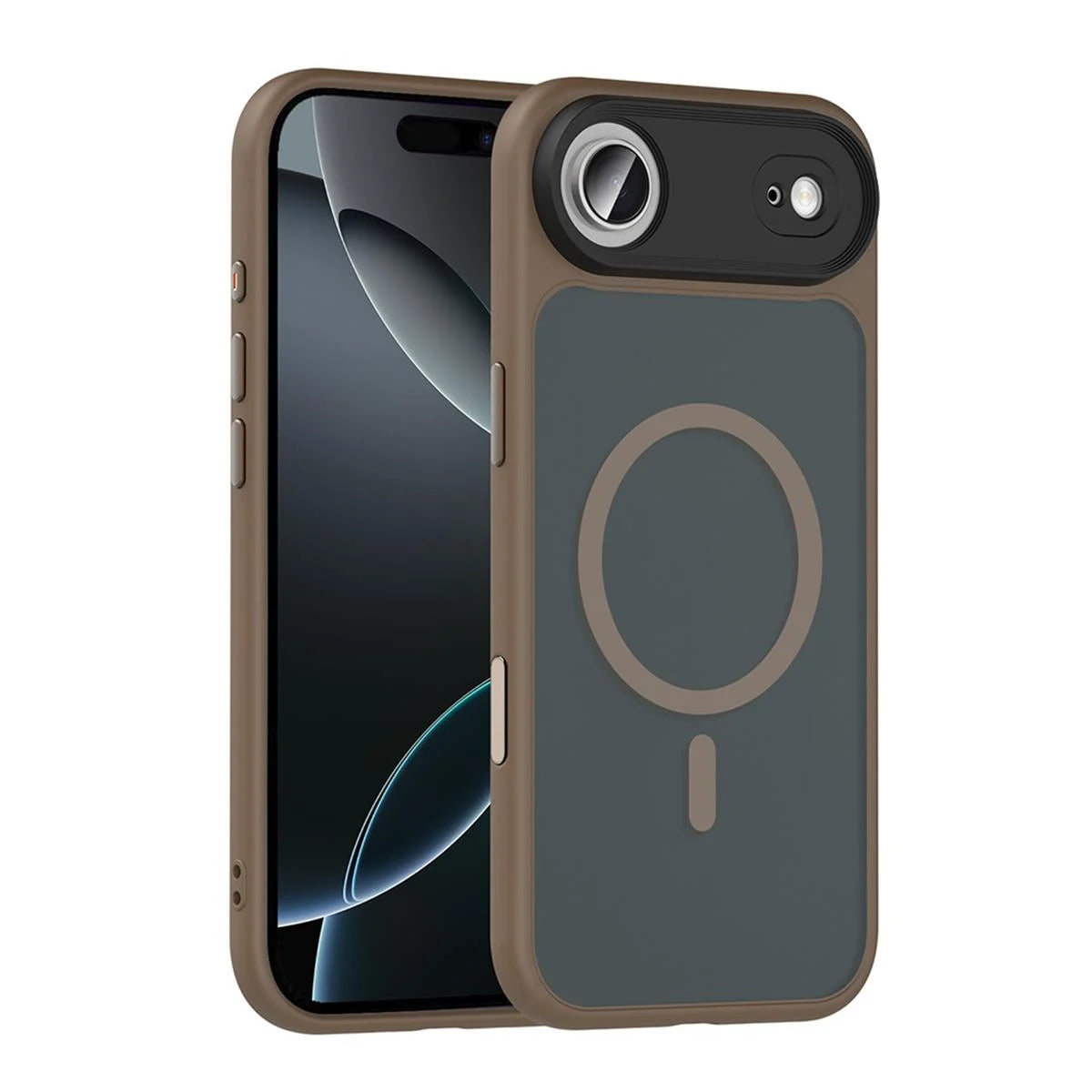 iPhone 17 Air Mat Bold Telefon Kılıfı - Çöl Titanyum | bastcase - Yan Profil İnceliği