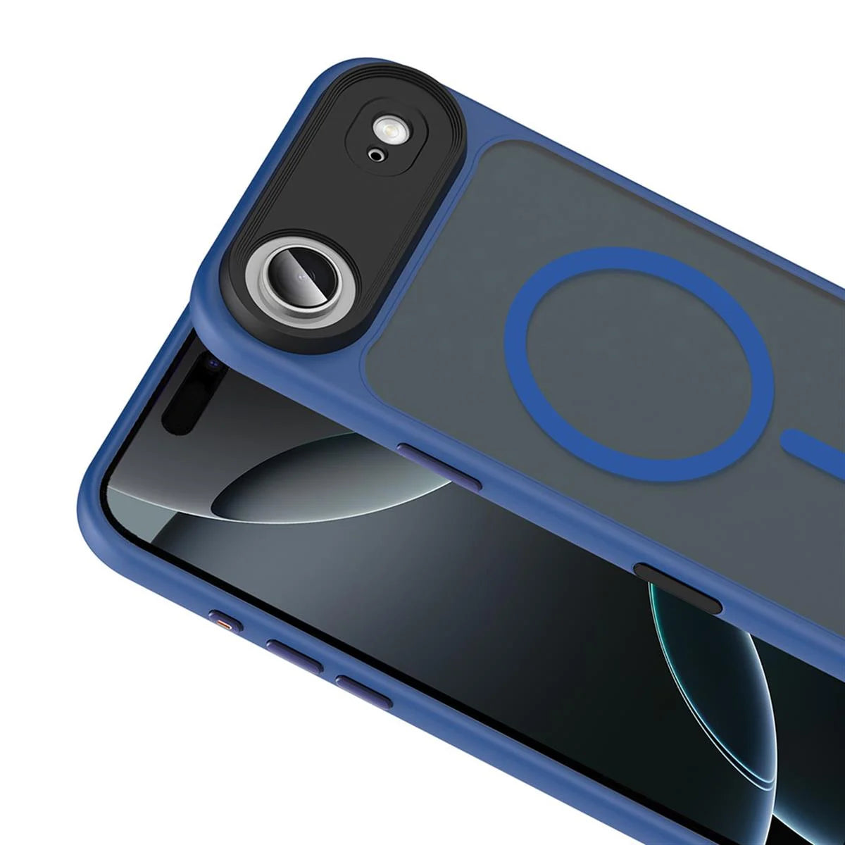 iPhone 17 Air Mat Bold Telefon Kılıfı - Mavi | bastcase - Arka Yüzey Detayı