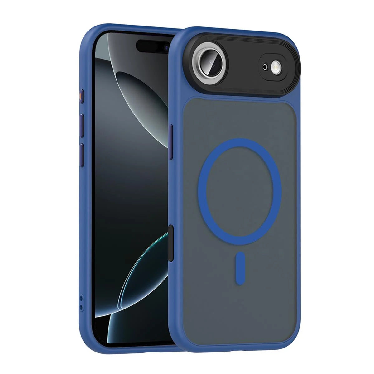 iPhone 17 Air Mat Bold Telefon Kılıfı - Mavi | bastcase - Yan Profil İnceliği