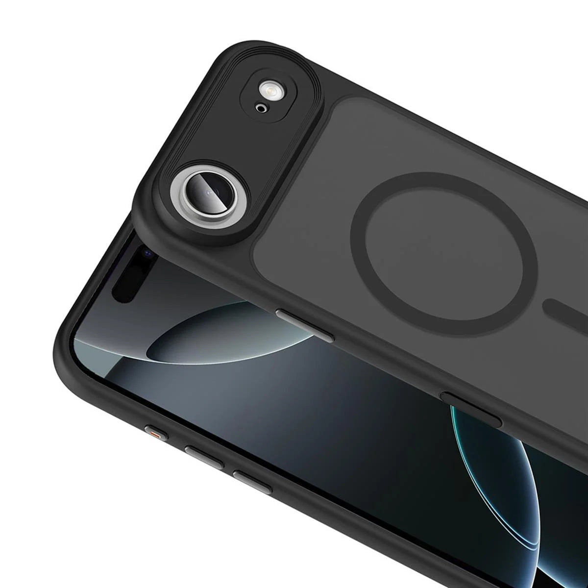 iPhone 17 Air Mat Bold Telefon Kılıfı - Siyah | bastcase - Arka Yüzey Detayı