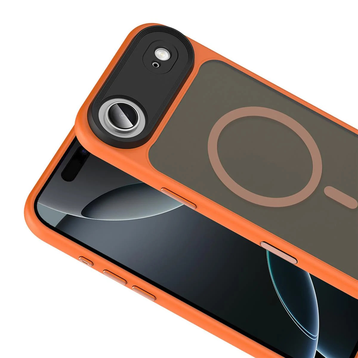 iPhone 17 Air Mat Bold Telefon Kılıfı - Turuncu | bastcase - Arka Yüzey Detayı