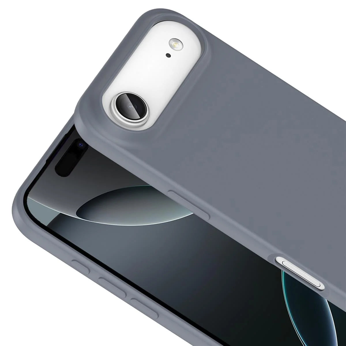 iPhone 17 Air Silikon Lansman Telefon Kılıfı - Pudra | bastcase - Ön Yüzey Görünümü