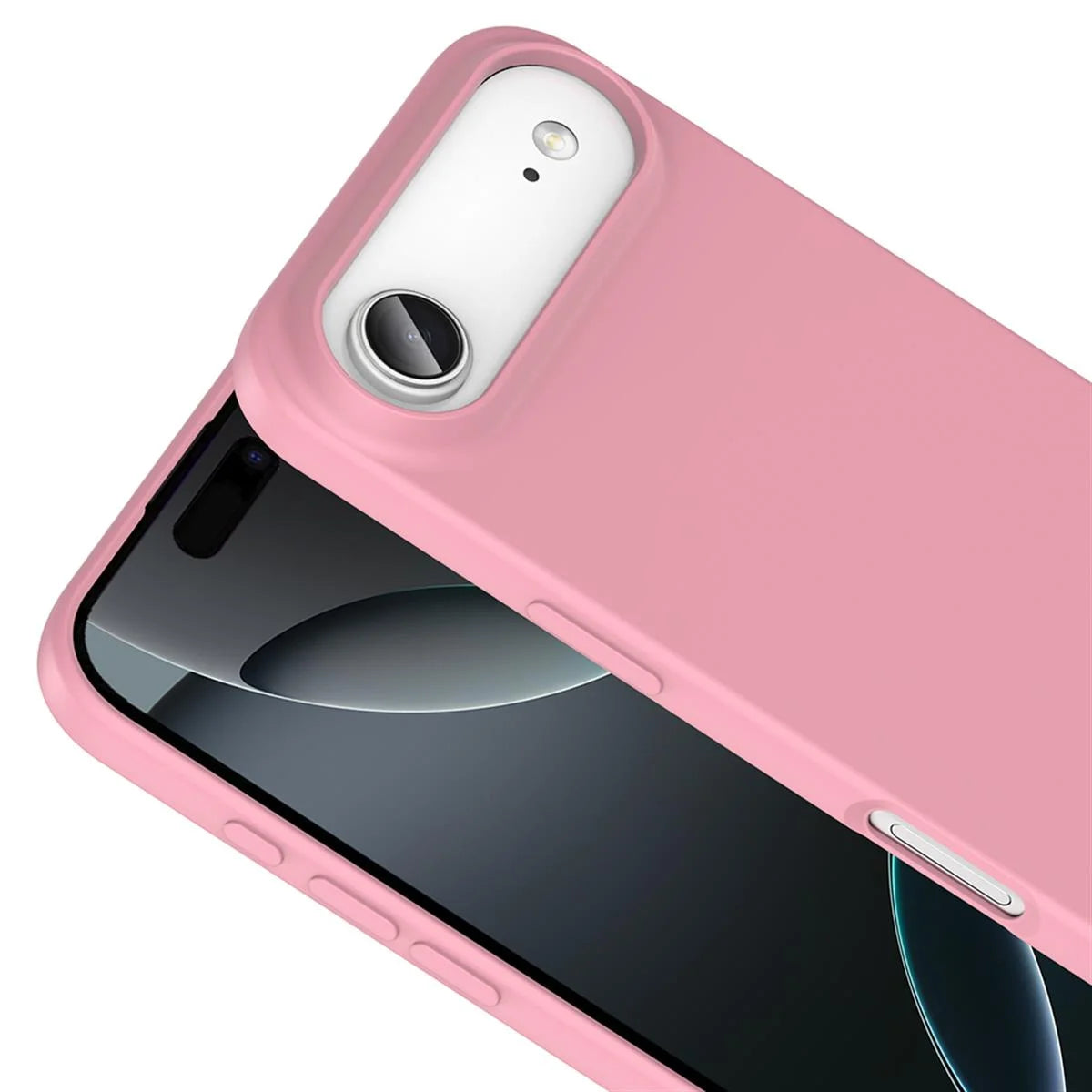 iPhone 17 Air Silikon Lansman Telefon Kılıfı - Derin Mor | bastcase - Arka Yüzey Detayı