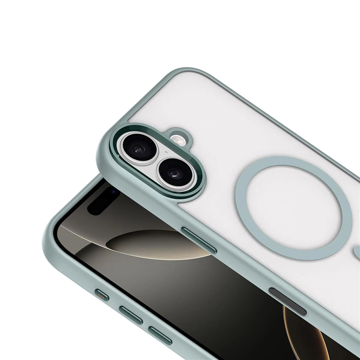 iPhone 17 Bold Telefon Kılıfı - Buz Yeşil | bastcase - Arka Yüzey Detayı