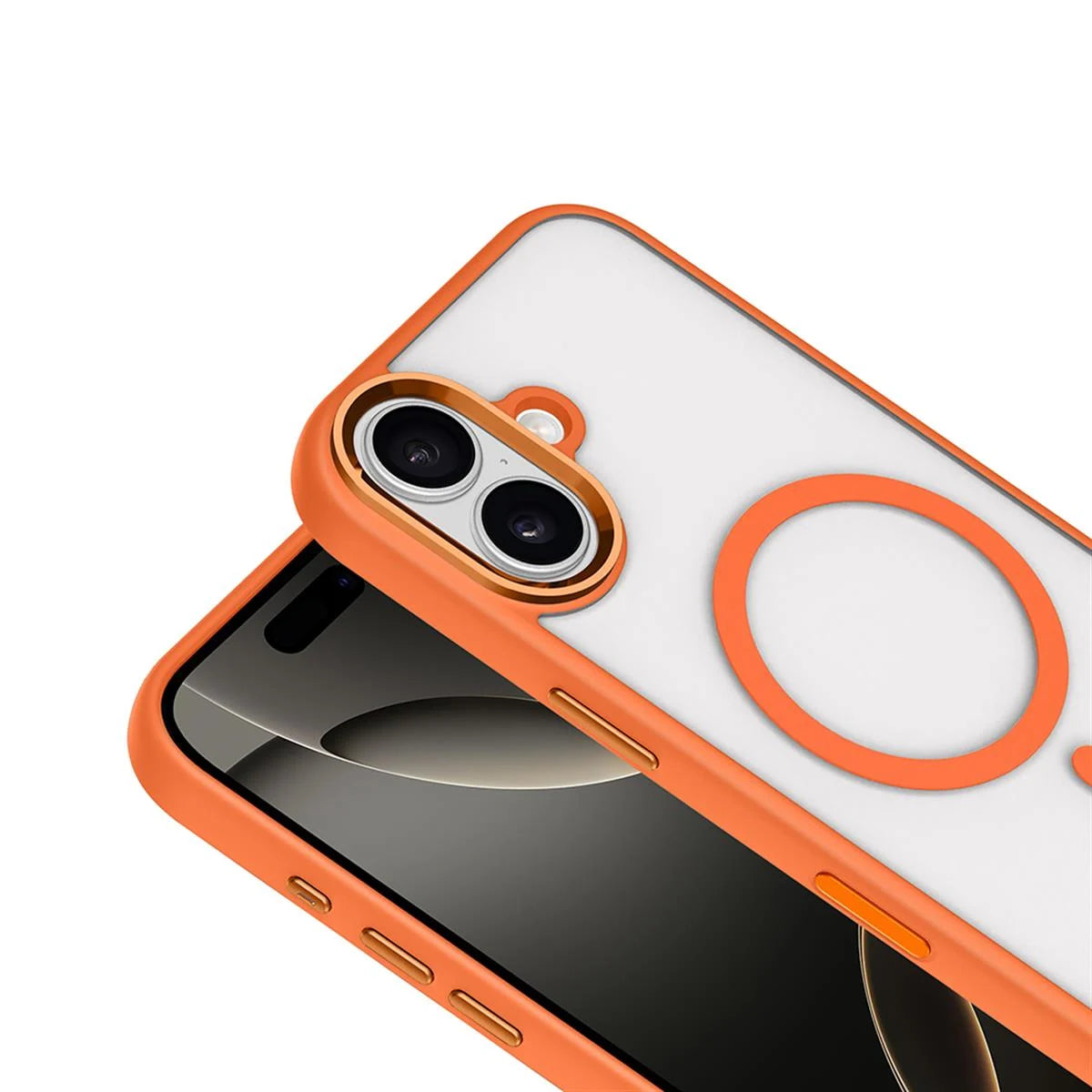 iPhone 17 Bold Telefon Kılıfı - Turuncu | bastcase - Arka Yüzey Detayı