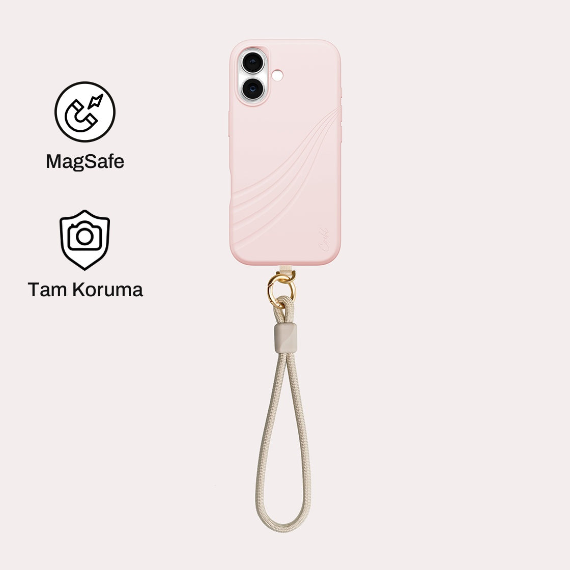 iPhone 17 ile Uyumlu Coehl MagSafe Destekli Serina Telefon Kılıfı - Pembe | bastcase