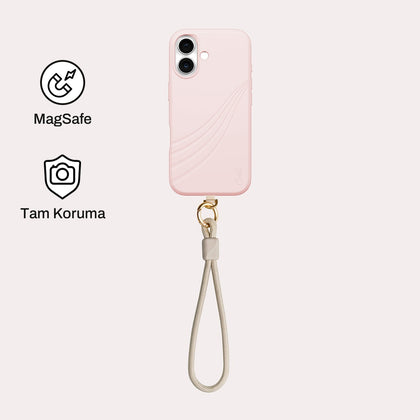 iPhone 17 ile Uyumlu Coehl MagSafe Destekli Serina Telefon Kılıfı - Pembe
