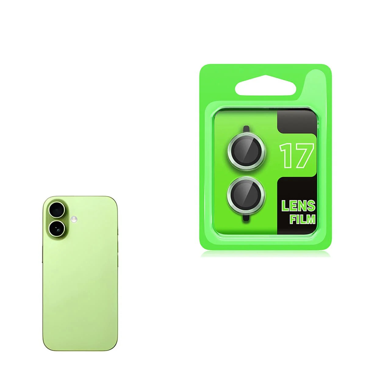 iPhone 17 Lens Koruyucu - Yeşil | bastcase - Lens Kamera Uyumu