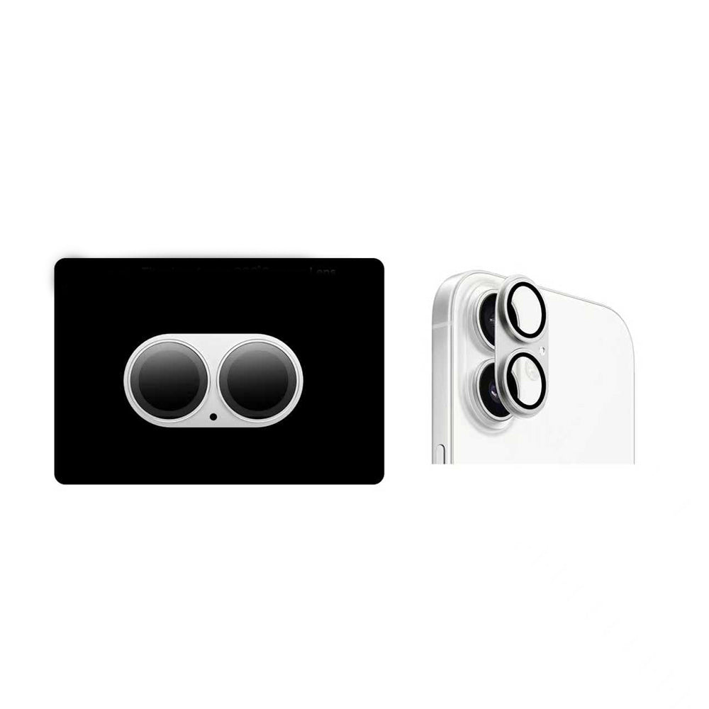 iPhone 17 Modül Lens Koruyucu - Gümüş | bastcase - Dış Çerçeve Koruması