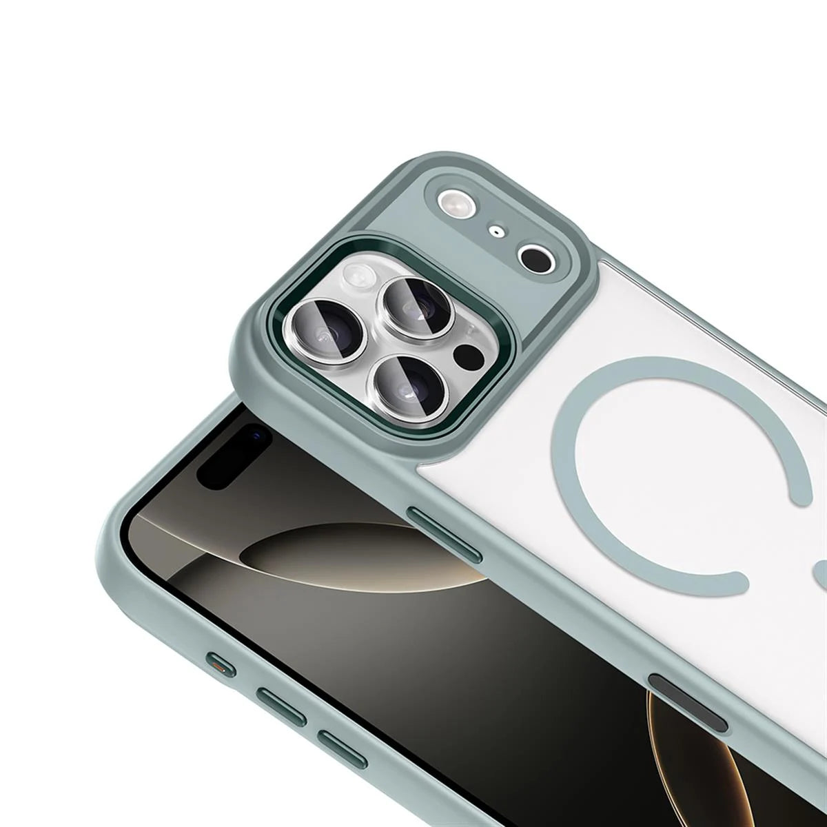 iPhone 17 Pro Bold Telefon Kılıfı - Buz Yeşil | bastcase - Arka Yüzey Detayı