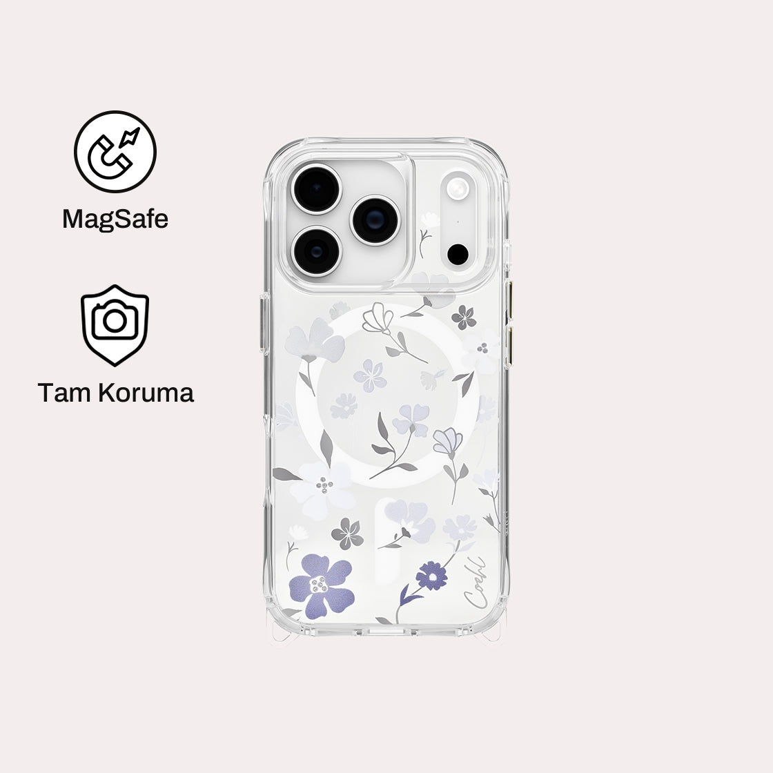 iPhone 17 Pro ile Uyumlu Coehl MagSafe Destekli Amara Telefon Kılıfı | bastcase