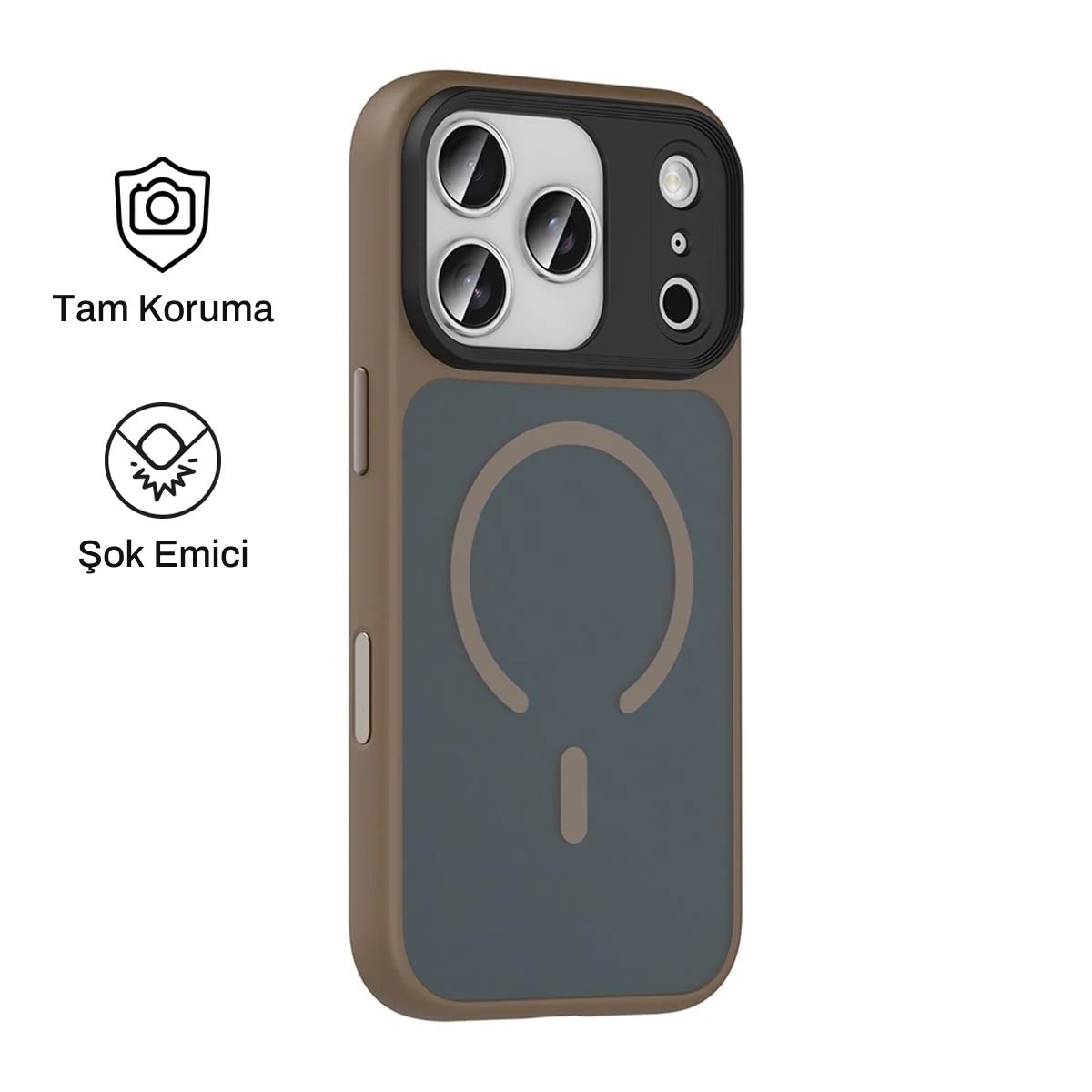 iPhone 17 Pro ile Uyumlu Mat Bold Telefon Kılıfı | bastcase