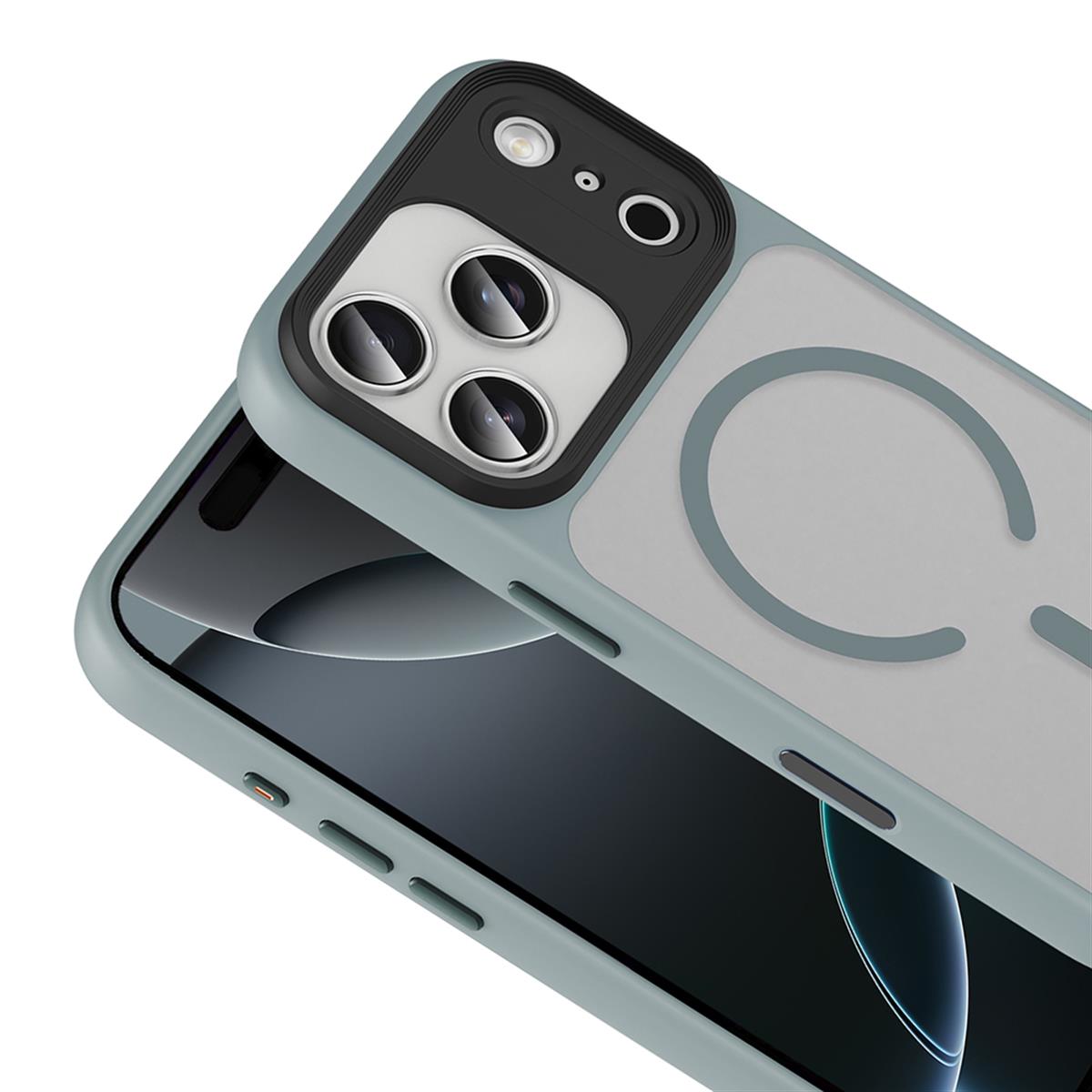 iPhone 17 Pro Mat Bold Telefon Kılıfı - Buz Yeşil | bastcase - Arka Yüzey Detayı