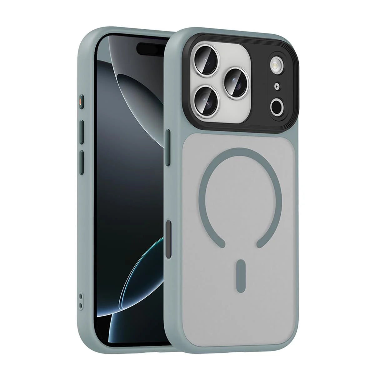 iPhone 17 Pro Mat Bold Telefon Kılıfı - Buz Yeşil | bastcase - Yan Profil İnceliği