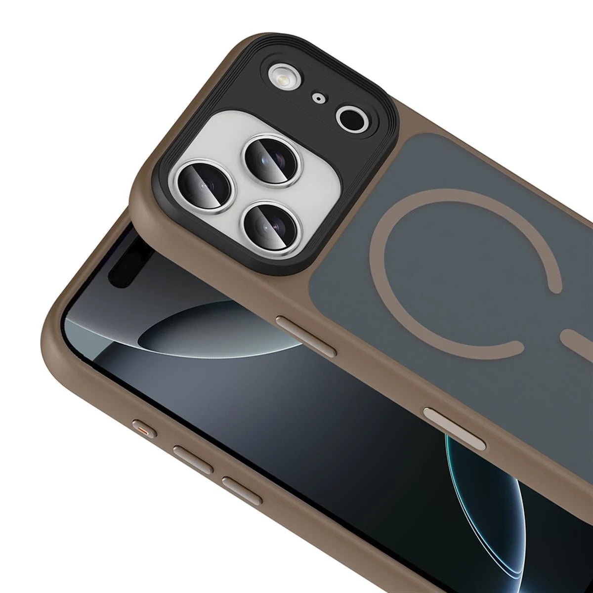 iPhone 17 Pro Mat Bold Telefon Kılıfı - Çöl Titanyum | bastcase - Arka Yüzey Detayı