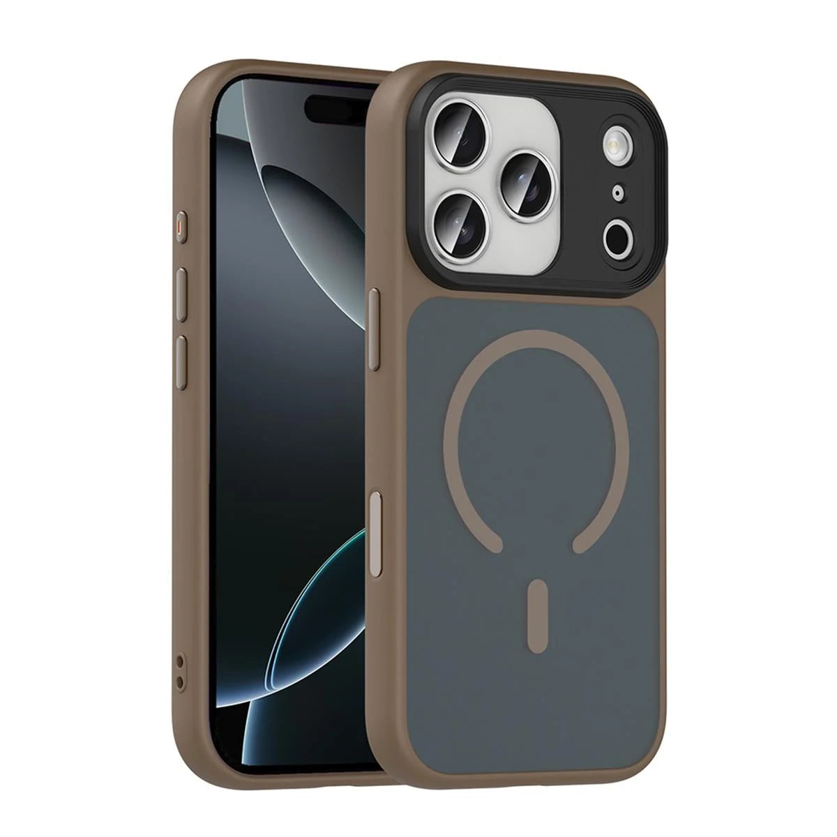 iPhone 17 Pro Mat Bold Telefon Kılıfı - Çöl Titanyum | bastcase - Yan Profil İnceliği