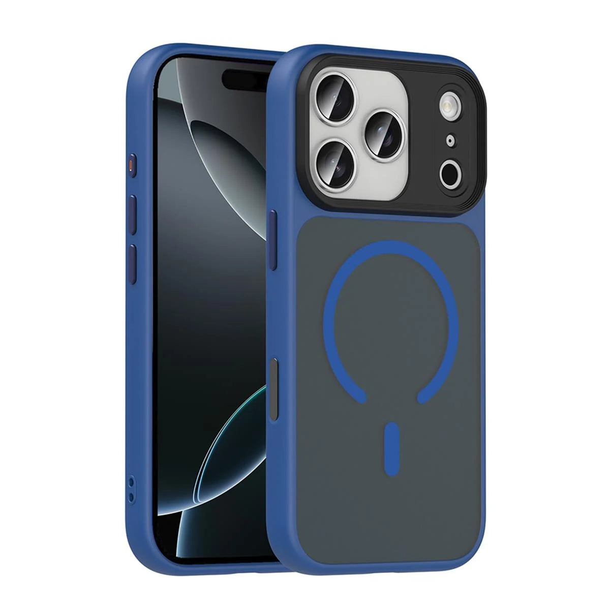 iPhone 17 Pro Mat Bold Telefon Kılıfı - Mavi | bastcase - Yan Profil İnceliği