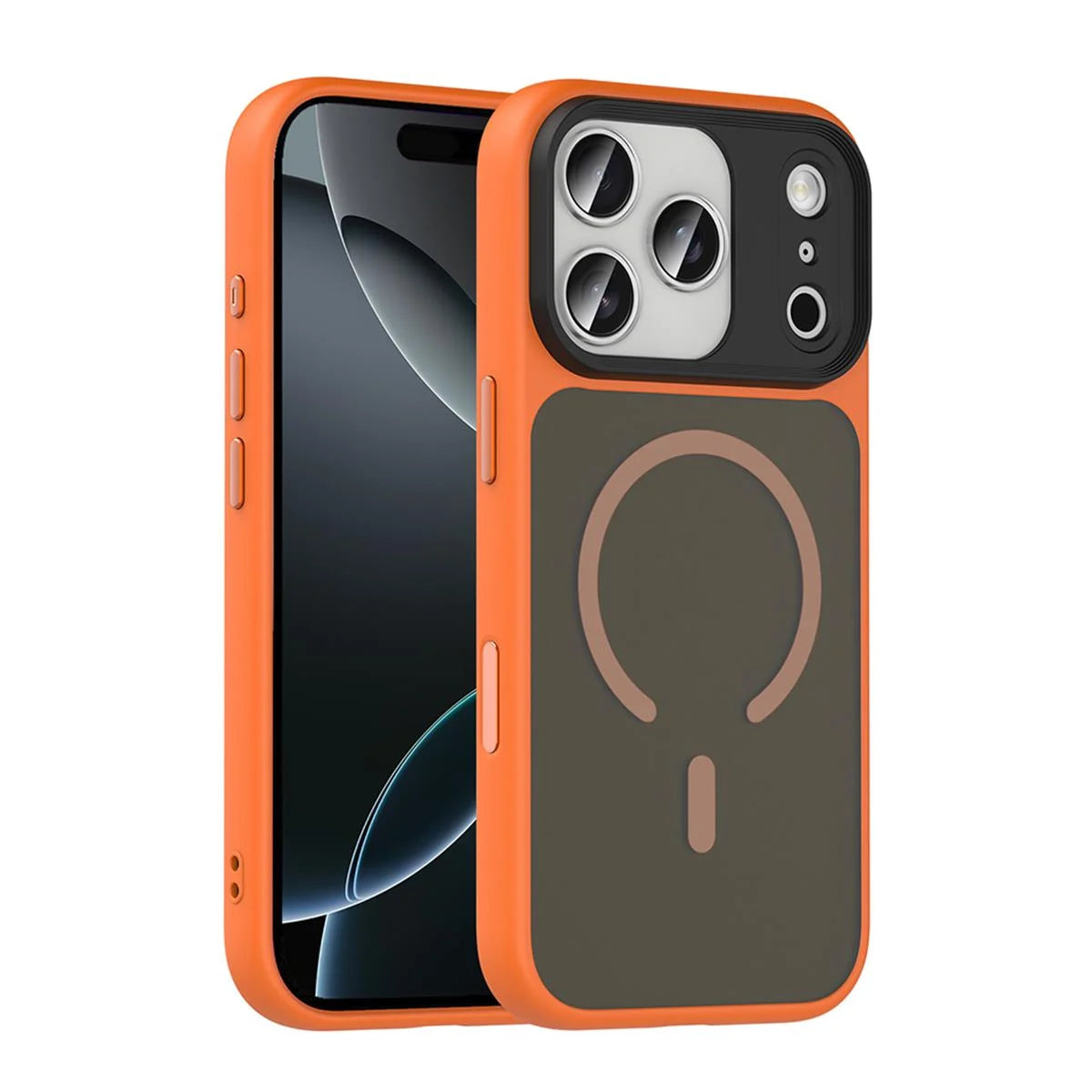 iPhone 17 Pro Mat Bold Telefon Kılıfı - Turuncu | bastcase - Yan Profil İnceliği