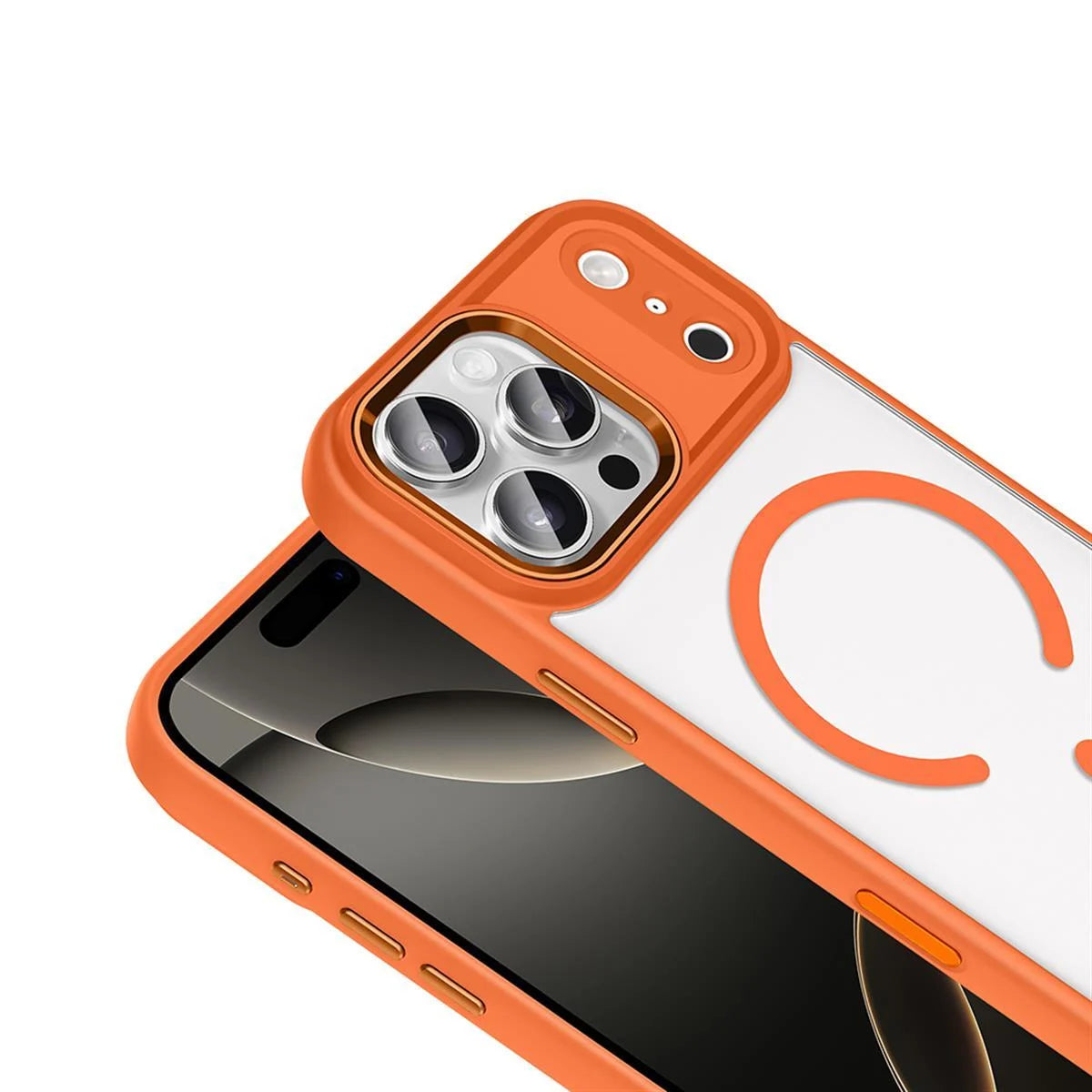 iPhone 17 Pro Max Bold Telefon Kılıfı - Turuncu | bastcase - Arka Yüzey Detayı