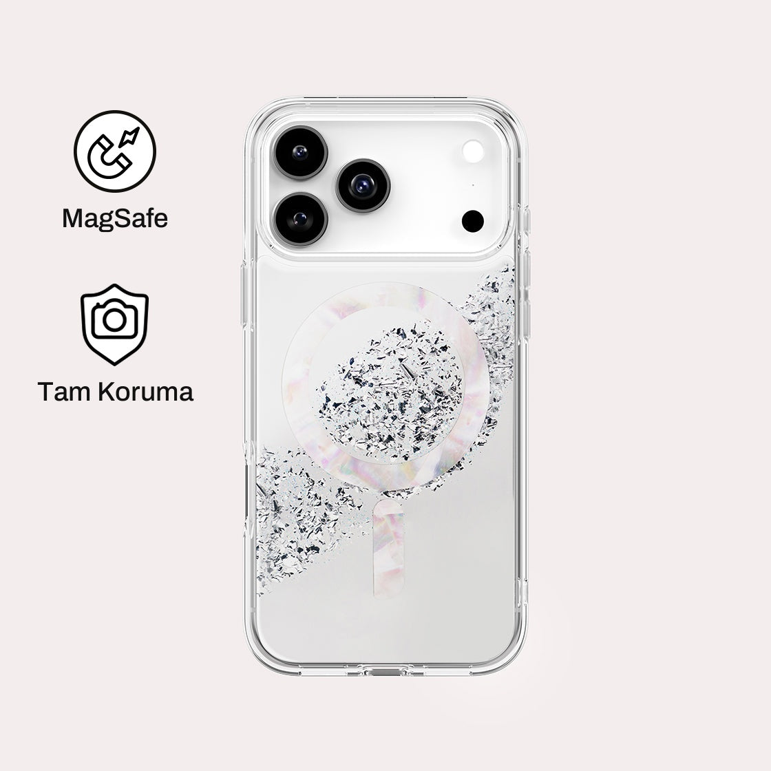 iPhone 17 Pro Max ile Uyumlu Coehl MagSafe Destekli Crystelle Telefon Kılıfı | bastcase